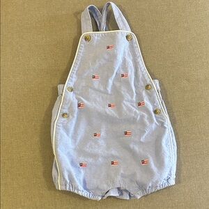 Janie and Jack Embroidered American Flag Baby Outfit
